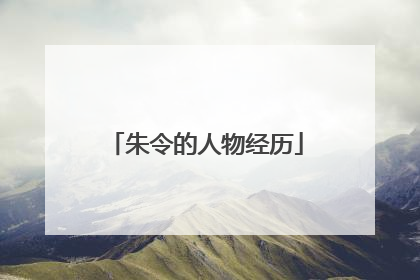 朱令的人物经历