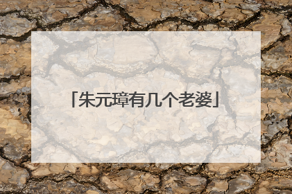 朱元璋有几个老婆