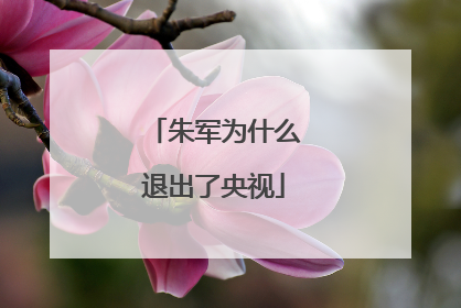 朱军为什么退出了央视