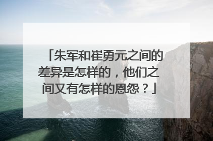 朱军和崔勇元之间的差异是怎样的，他们之间又有怎样的恩怨？