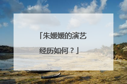 朱媛媛的演艺经历如何？