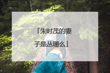 朱时茂的妻子是丛珊么