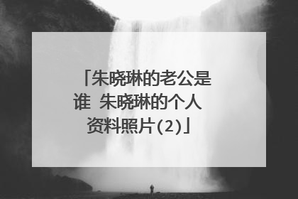 朱晓琳的老公是谁 朱晓琳的个人资料照片(2)