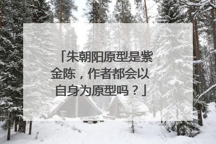 朱朝阳原型是紫金陈,作者都会以自身为原型吗?