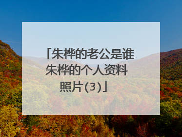 朱桦的老公是谁 朱桦的个人资料照片(3)