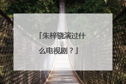 朱梓骁演过什么电视剧？