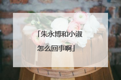 朱永博和小淑怎么回事啊