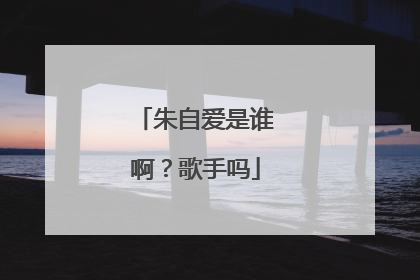 朱自爱是谁啊？歌手吗