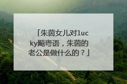 朱茵女儿对lucky飚粤语,朱茵的老公是做什么的?