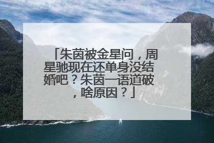 朱茵被金星问,周星驰现在还单身没结婚吧?朱茵一语道破,啥原因?