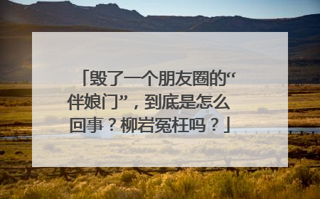 毁了一个朋友圈的“伴娘门”，到底是怎么回事？柳岩冤枉吗？