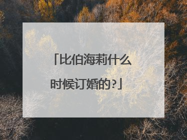 比伯海莉什么时候订婚的?