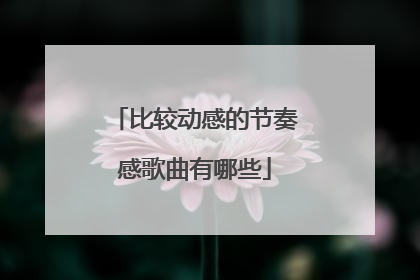 比较动感的节奏感歌曲有哪些