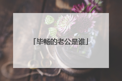 毕畅的老公是谁