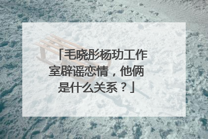 毛晓彤杨玏工作室辟谣恋情，他俩是什么关系？