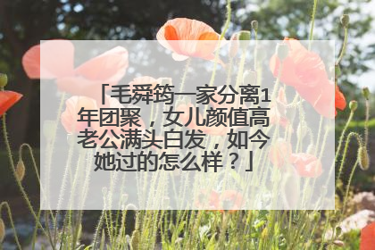 毛舜筠一家分离1年团聚，女儿颜值高老公满头白发，如今她过的怎么样？