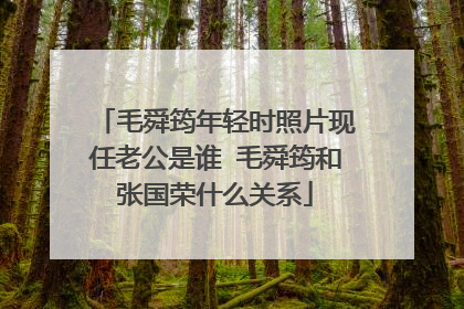 毛舜筠年轻时照片现任老公是谁 毛舜筠和张国荣什么关系