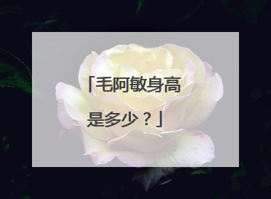 毛阿敏身高是多少？