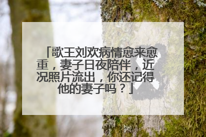 歌王刘欢病情愈来愈重,妻子日夜陪伴,近况照片流出,你还记得他的妻子吗?