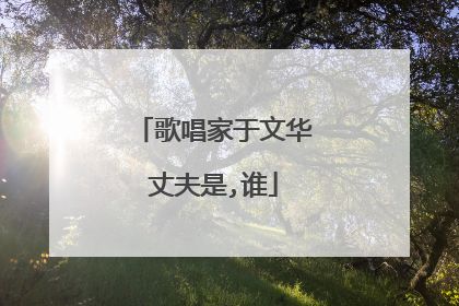 歌唱家于文华丈夫是,谁