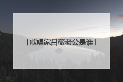 歌唱家吕薇老公是谁