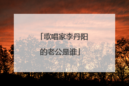 歌唱家李丹阳的老公是谁