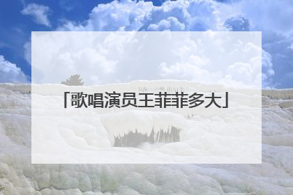 歌唱演员王菲菲多大