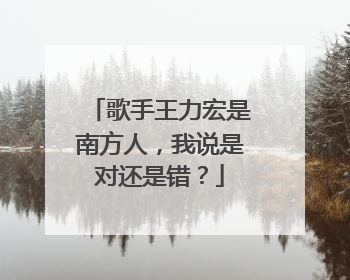歌手王力宏是南方人,我说是对还是错?