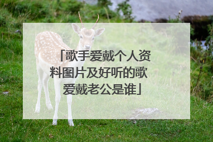 歌手爱戴个人资料图片及好听的歌 爱戴老公是谁