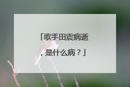 歌手田震病逝，是什么病？