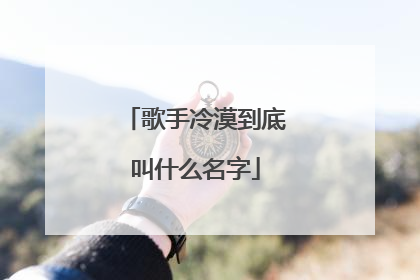 歌手冷漠到底叫什么名字