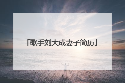 歌手刘大成妻子简历