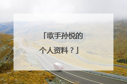 歌手孙悦的个人资料?