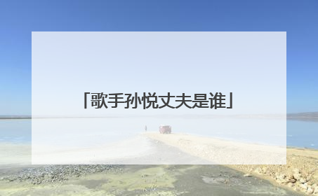 歌手孙悦丈夫是谁