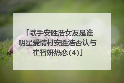 歌手安胜浩女友是谁 明星爱情村安胜浩否认与崔智妍热恋(4)