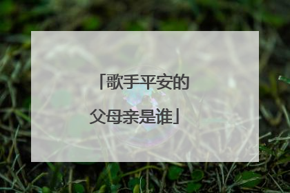 歌手平安的父母亲是谁