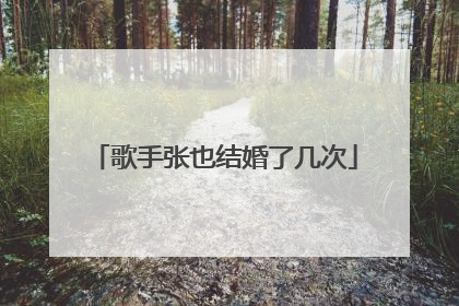 歌手张也结婚了几次