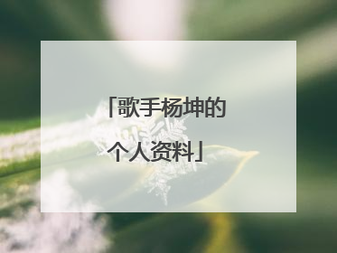 歌手杨坤的个人资料