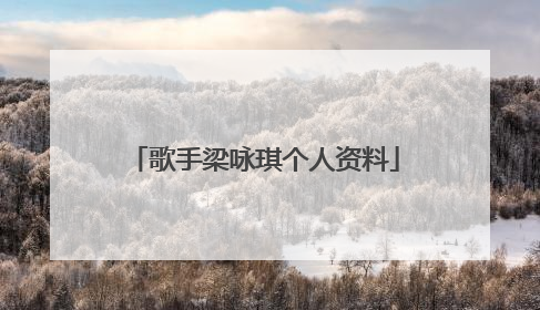 歌手梁咏琪个人资料