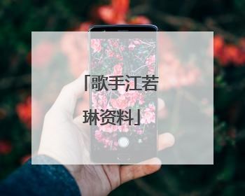 歌手江若琳资料