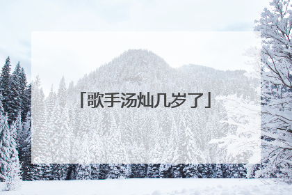 歌手汤灿几岁了