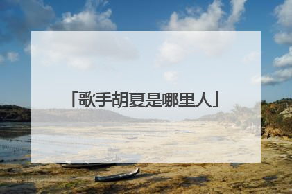 歌手胡夏是哪里人