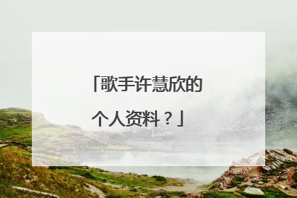 歌手许慧欣的个人资料?