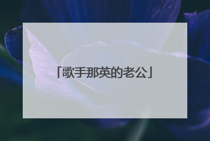 歌手那英的老公