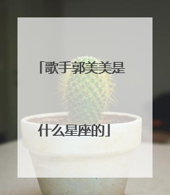 歌手郭美美是什么星座的