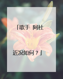 歌手 阿杜近况如何？