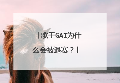 歌手GAI为什么会被退赛？