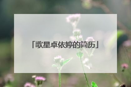 歌星卓依婷的简历