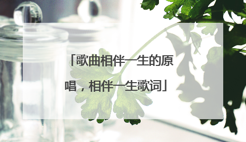 歌曲相伴一生的原唱，相伴一生歌词