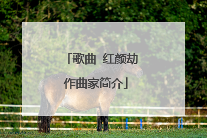歌曲 红颜劫作曲家简介